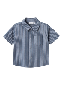 NAME IT Kortærmet Baby Skjorte Helmar Blue Mirage
