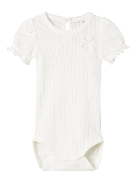 NAME IT Kortærmet Body Happy Cloud Dancer