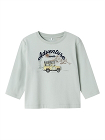 NAME IT Langærmet Bluse Hako Aqua Gray