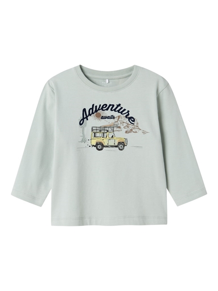 NAME IT Langærmet Bluse Hako Aqua Gray