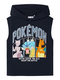 NAME IT Pokemon Sweat Hætte Vest Mos Navy Blazer