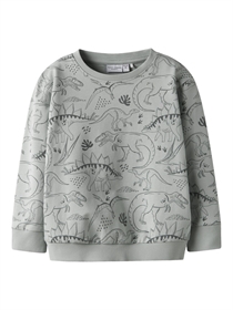 NAME IT Sweatshirt Vermo Aqua Gray Tone Dino