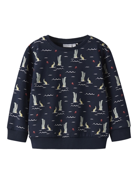 NAME IT Sweatshirt Vermo Navy Blazer Fish Alligator