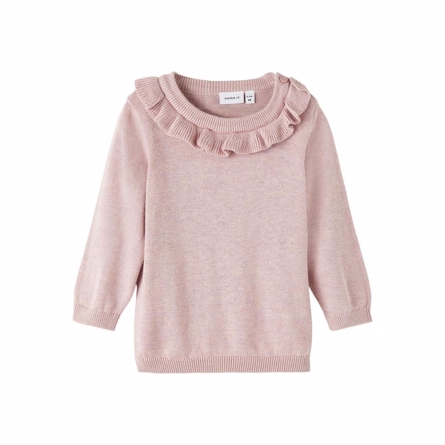  NAME IT Flæse Striktrøje Tefanni Violet Ice