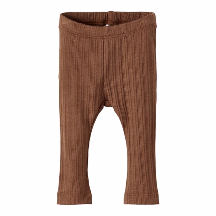 NAME IT Modal Leggings Hansk Pecan Pie