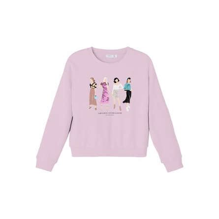 7: NAME IT Paillet Sweatshirt Hiline Light Lilac