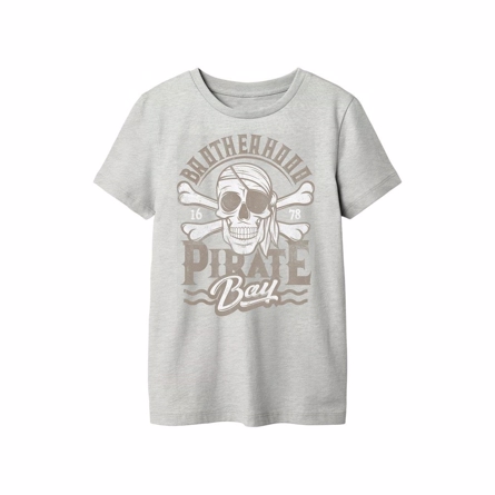 NAME IT Skull Tee Varock Grey