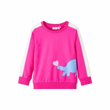 NAME IT Dino Sweatshirt Belina Fuchsia Purple