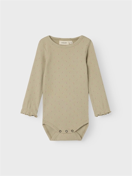 LIL ATELIER Langærmet Body Gago Fia Moss Gray