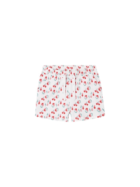 Name Shorts Vigga Bright White Kirsebær