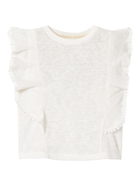 Name It Haftis Hør Top - Bright White