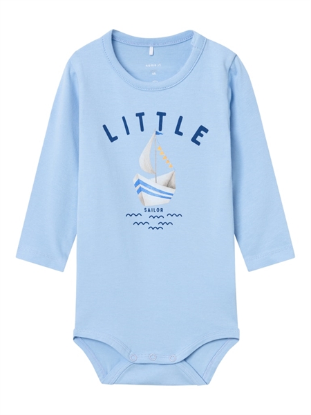 NAME IT Langærmet Body Fevan Chambray Blue