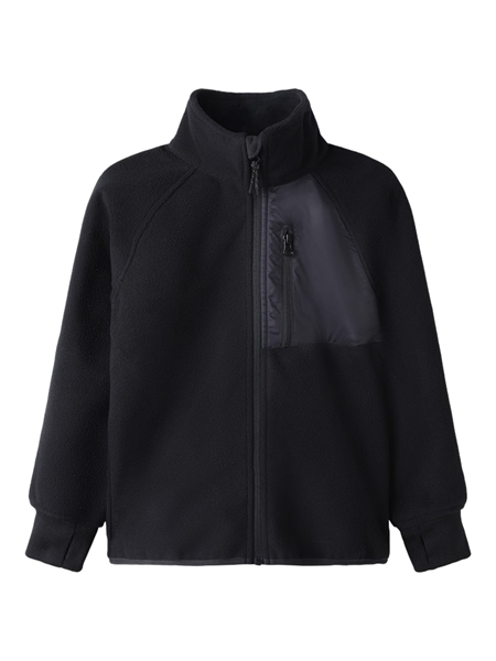 Name It Black Tech Vindfleecejakke - Str. 6y 116cm