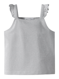 NAME IT Slim Kort Strop Top Jijia Lucent White