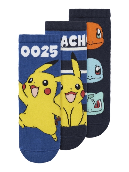 NAME IT 3-Pak Pokemon Strømper Mik Navy Blazer billede