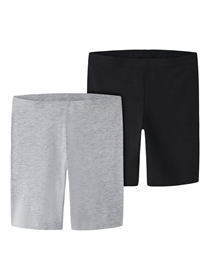NAME IT 2-Pak Cykelshorts Vivian Black Grey Melange