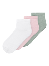 NAME IT 3-Pak Ankel Strømper Vira Aqua Gray Ballerina