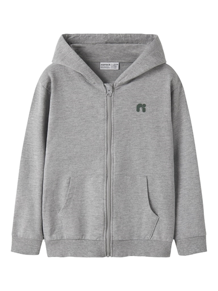 NAME IT Sweat Cardigan Valon Grey Melange billede