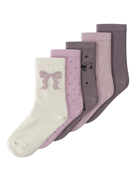NAME IT 5-Pak Strømper Vinni Cloud Dancer Bow