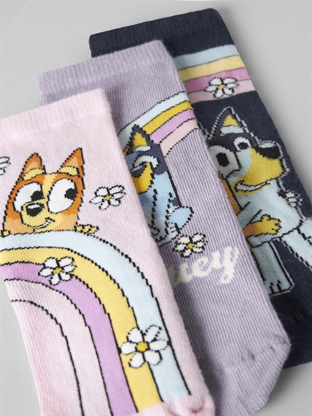 NAME IT 3-Pak Strømper Jensia Bluey Lavender Gray