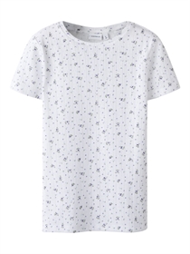 NAME IT Hulmønster T-shirt Juliette Bright White