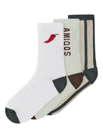 NAME IT 3-Pak Strømper Hactor Cloud Dancer