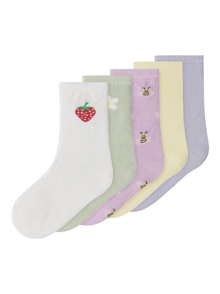 NAME IT 5-Pak Strømper Vinni Lavender Fog