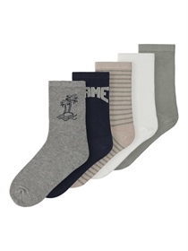 NAME IT 5-Pak Strømper Vaks Grey Melange