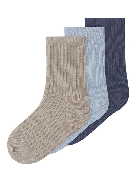 NAME IT 3-Pak Strømper Nobbu Chateau Gray billede