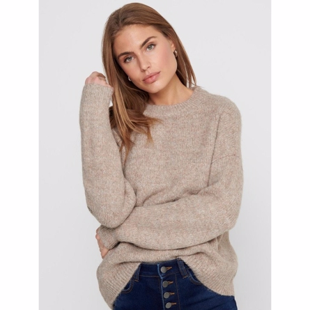 ONLY Strikket Pullover Zoey Woodsmoke