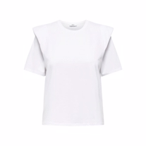 ONLY Skulder Detail Tee Rocky White