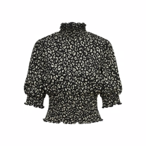 ONLY Smock Top Zille Black Leo