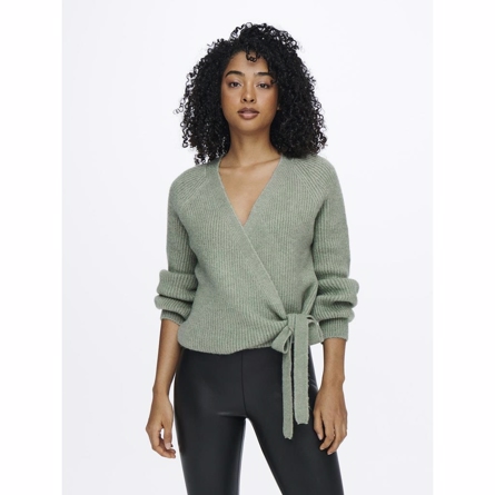 ONLY Wrap Strik Cardigan Mia Granite Green