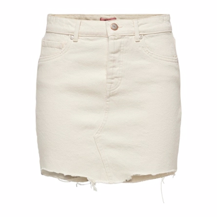 ONLY Destroyed Denim Nederdel Sky Ecru