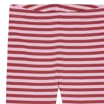 BIRKHOLM Stribede Rib Leggings Rabarber Rosa & Baby Lyserød
