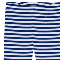 BIRKHOLM Stribede Rib Leggings Perfekt Hvid & Kobolt Blå