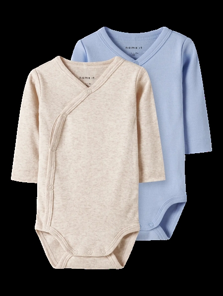 NAME IT 2-Pak Wrap Body Chambray Blue