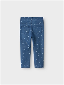 NAME IT Denim Leggings Salli Heart Medium Blue Denim