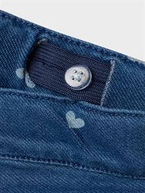 NAME IT Denim Leggings Salli Heart Medium Blue Denim