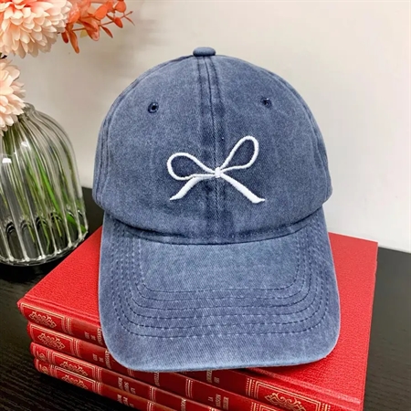ELINE L\'ATELIER Kasket Sløjfe Blå Denim