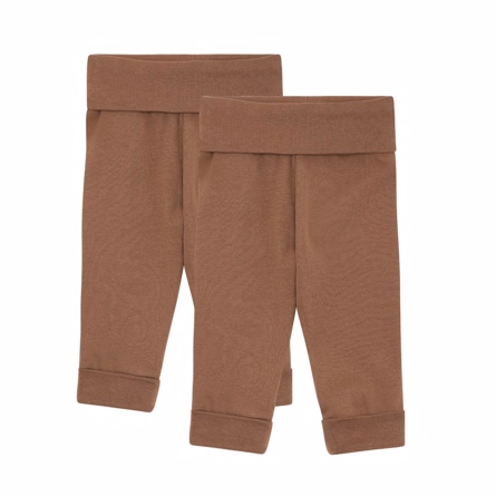 BIRKHOLM 2-Pak Folde Leggings Bison Brun