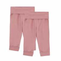 BIRKHOLM 2-Pak Folde Leggings Falmet Rosa