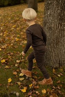 BIRKHOLM Rib Leggings Chokolade Brun