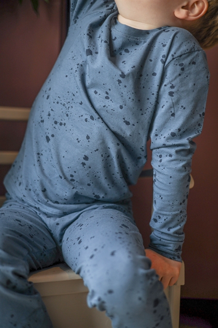 BIRKHOLM Bluse Blå Splash