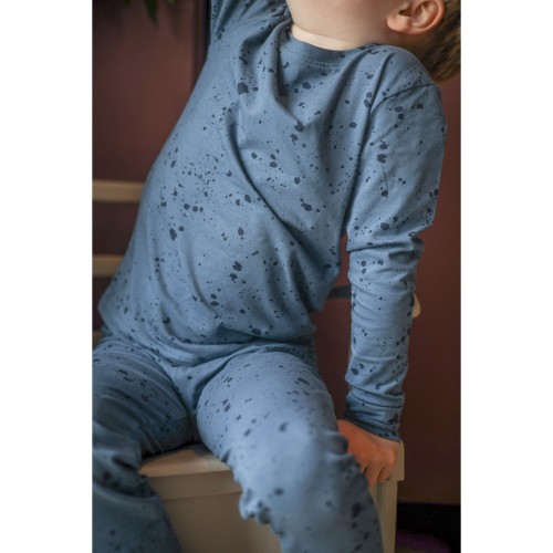 BIRKHOLM Bluse Blå Splash