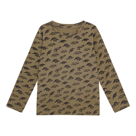 BIRKHOLM Bluse Brun Dinosaur