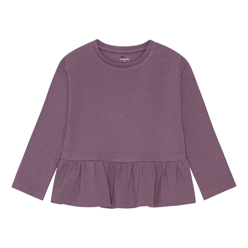 Birkholm Peplum Rib Bluse Støvet Lilla