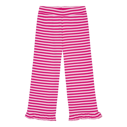 Birkholm Brede Rib Bukser Baby Lyserød & Flamingo Pink