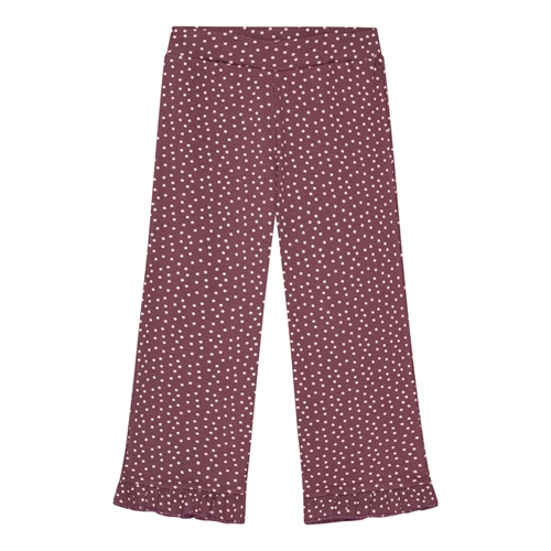 Birkholm Brede Rib Bukser Bordeaux Lilla & Baby Lyserød