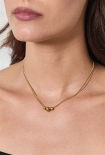 ELINE L\'ATELIER Dobbelt Halskæde Kugler 